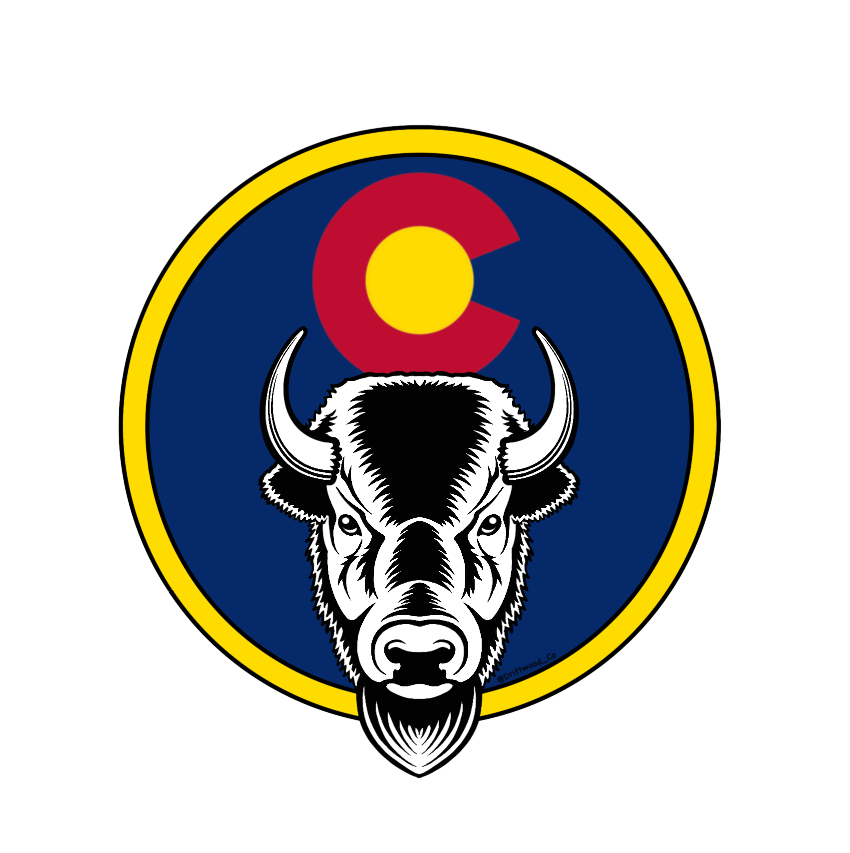 Bison Colorado Sticker