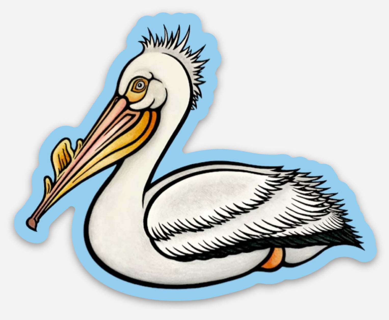 White Pelican Sticker