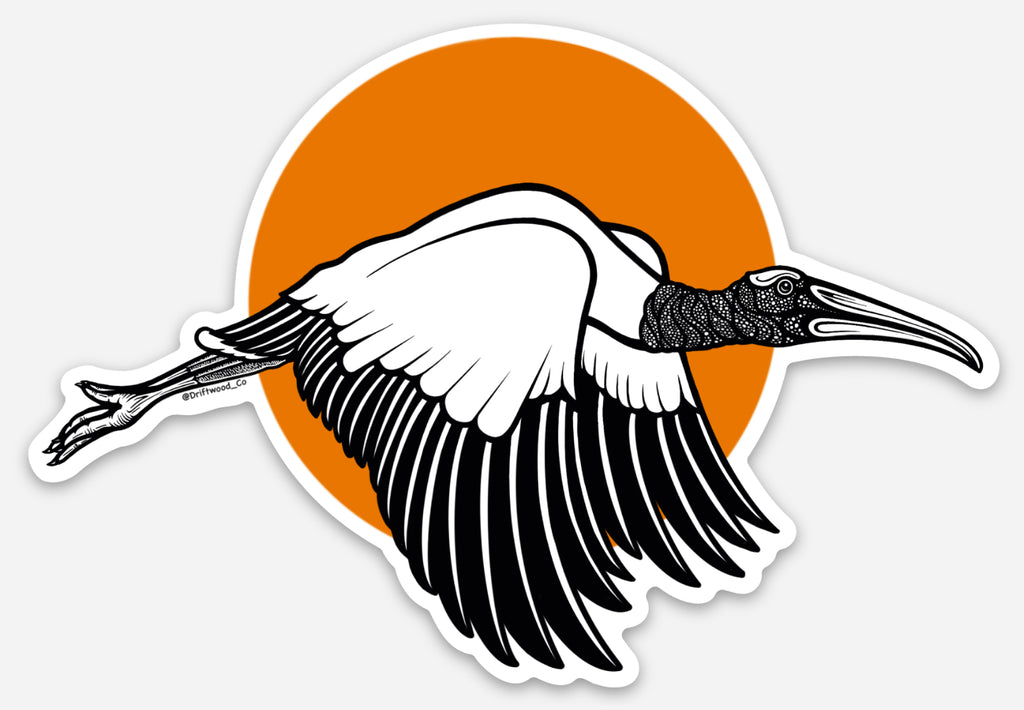 Wood Stork Sticker