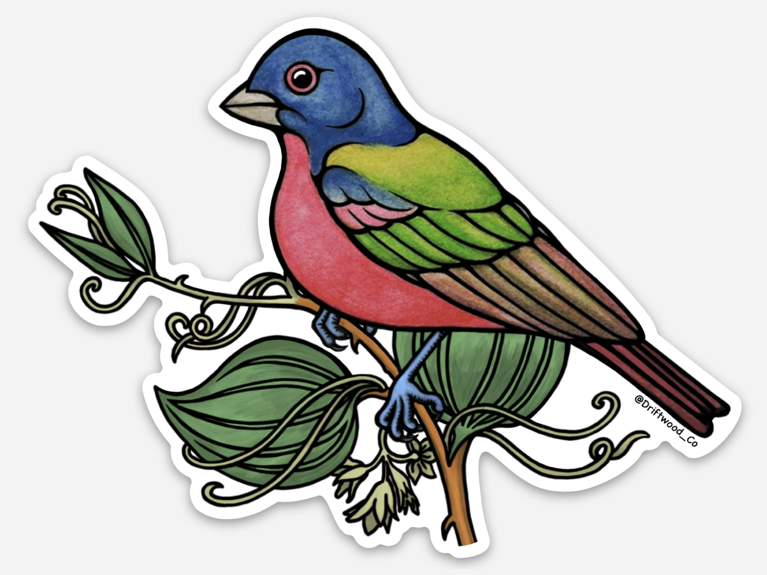 Painted Bunting Sticker