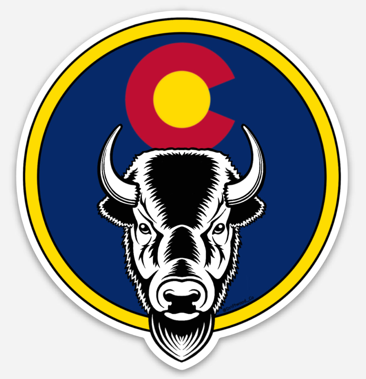 Bison Colorado Sticker
