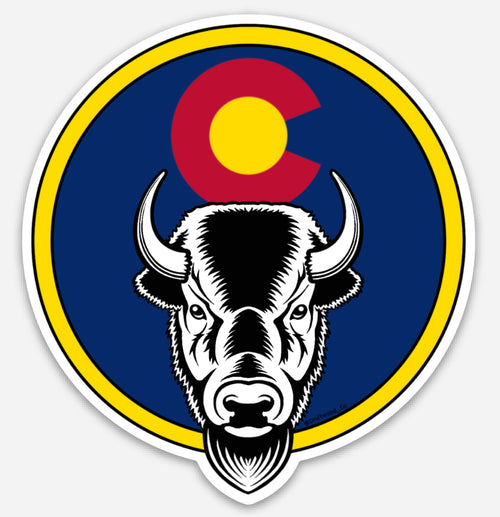 Bison Colorado Sticker
